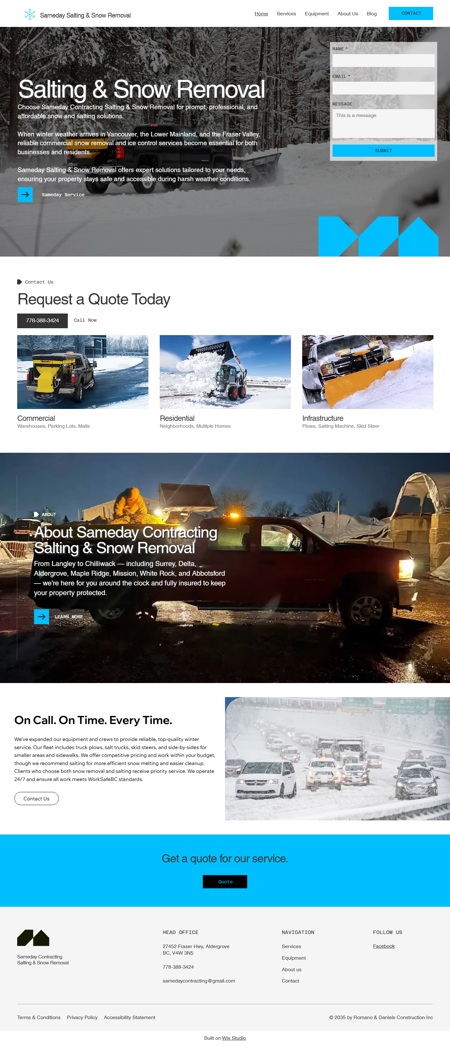 Service business website example